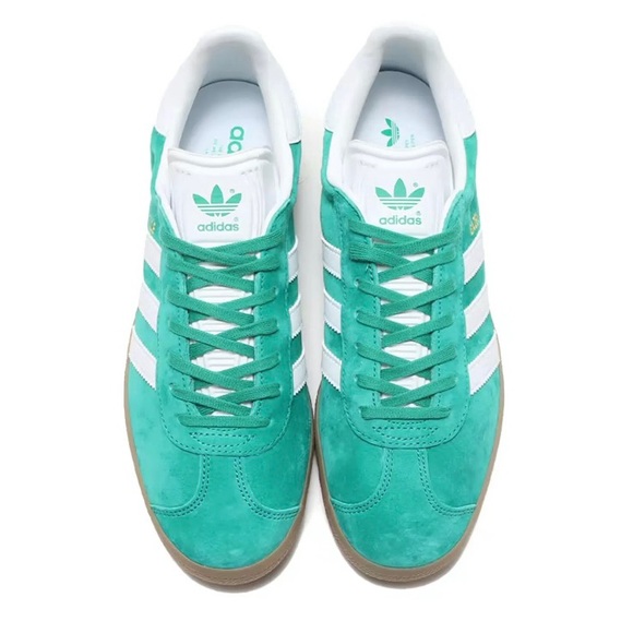 NWT Adidas Gazelle Originals Sneakers Courtyard Green Gum Sole Sz Men 5/Women 6 - Picture 4 of 16